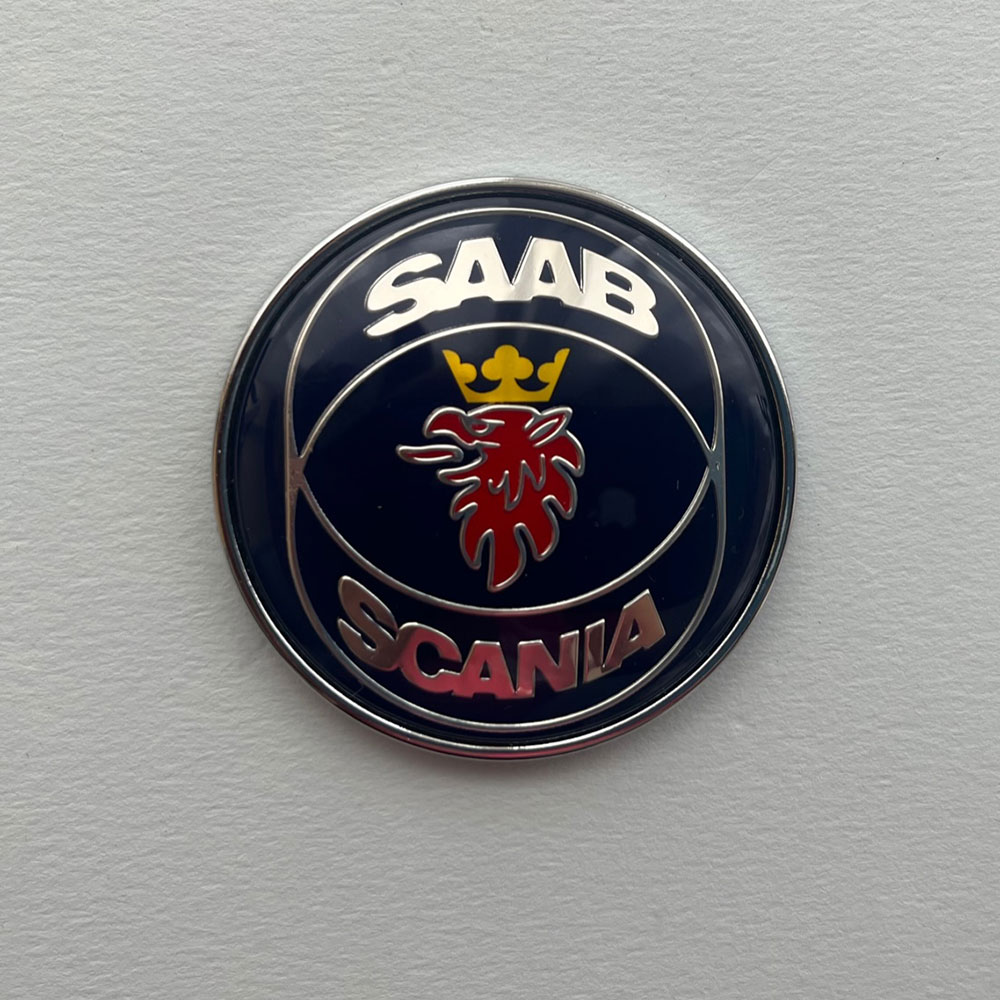 Emblème Arrière Griffin Bleu Pour Saab 9-3 Cabriolet 1998-2003 - Badge Autocollant Diamètre 67 Mm - Référence 5289897